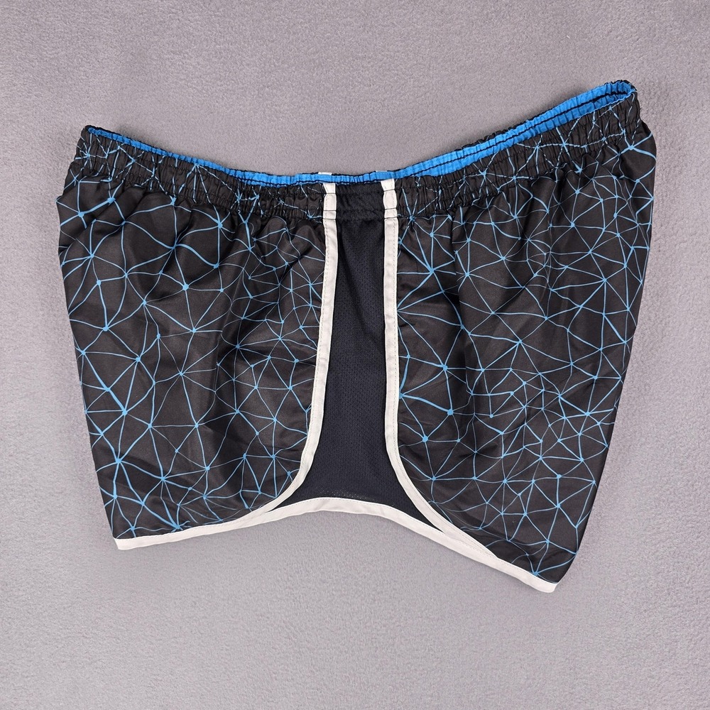 Umbro Athletic Running Shorts XL Black Blue Geometric‎ Quick Dry Mens Lined - Picture 8 of 8